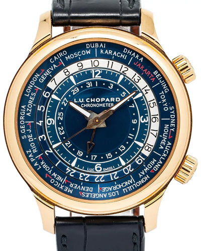 2018 Chopard L.U.C. Jakarta Limited Edition 42MM Blue Dial Leather Strap (1942)