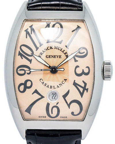 Franck Muller Casablanca 39MM Pink Salmon Dial Leather Strap (8880 C DT)