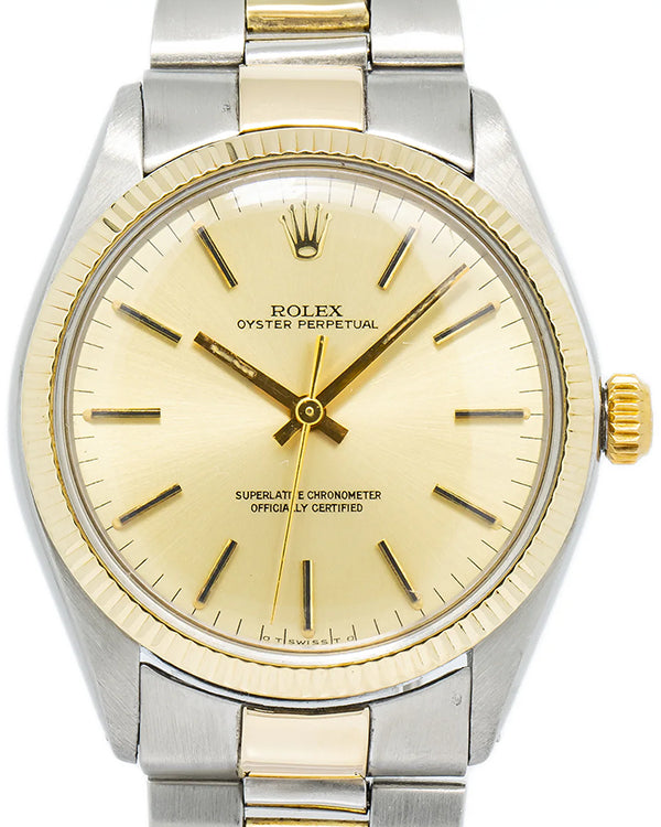 Rolex Oyster Perpetual 34MM Champagne Dial Two-Tone Oyster Bracelet (1005)