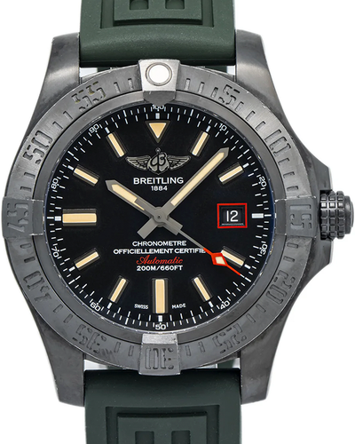 Breitling Avenger Blackbird 44MM Black Dial Rubber Strap (V17311)