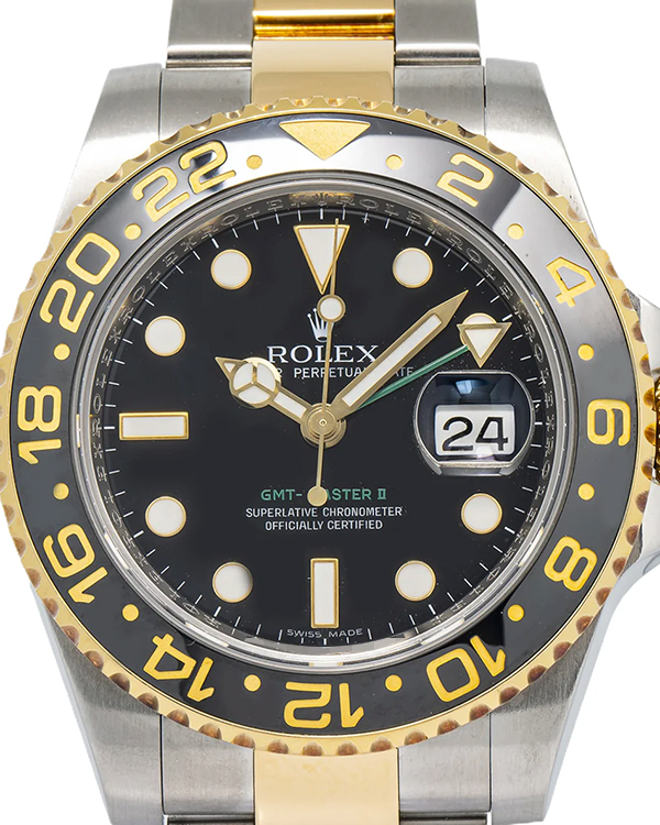 Rolex GMT-Master II 40MM Black Dial Two-Tone Oyster Bracelet (116713)