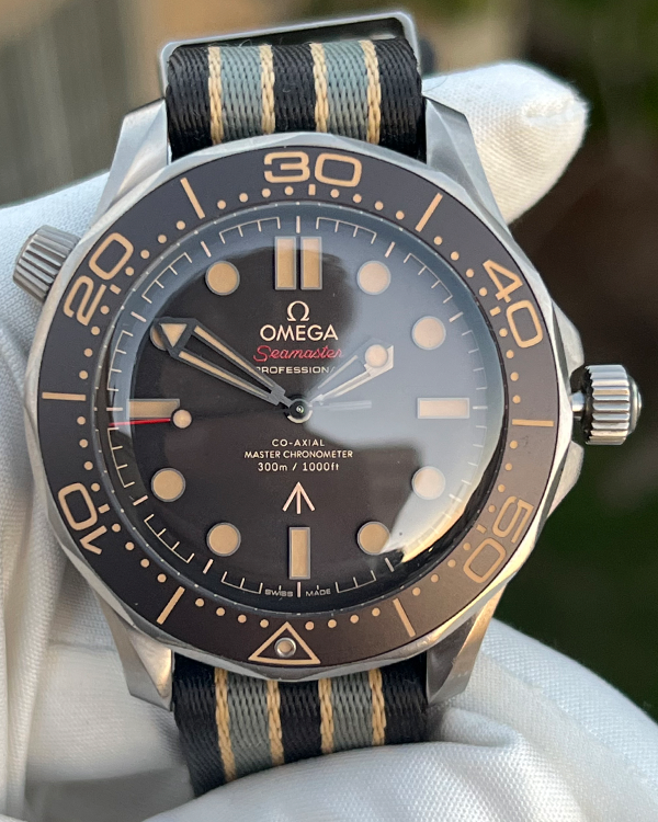 Omega Seamaster Professional Diver 300M 007 Edition 42MM Titanium Brown Dial NATO Strap (210.92.42.20.01.001)