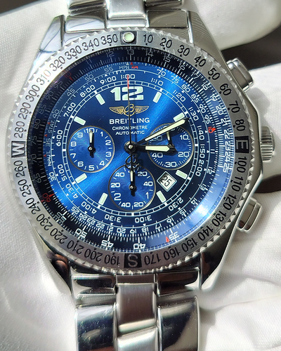 2002 Breitling B-2 44MM Blue Dial Steel Bracelet (A42362)