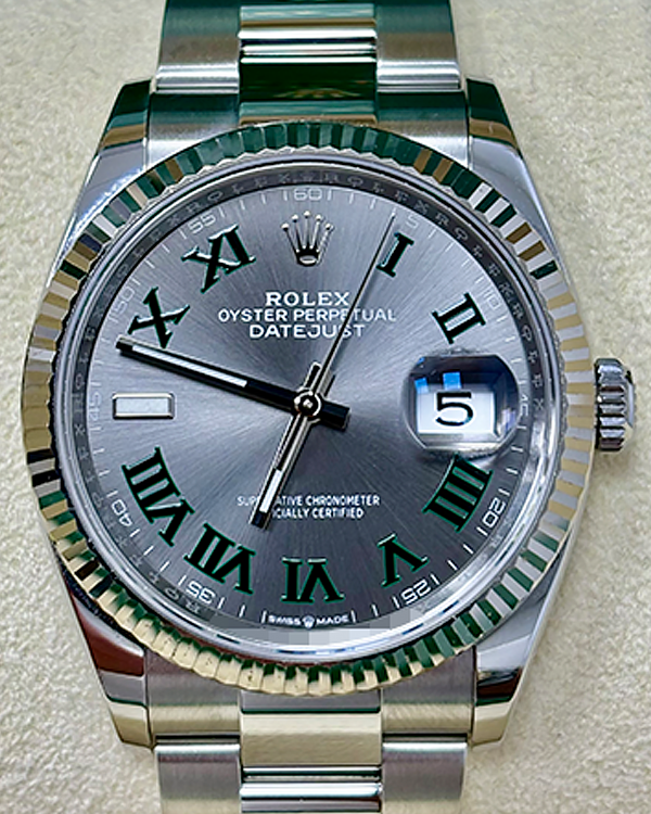 2023 Rolex Datejust "Wimbledon" 36MM Slate Dial Oyster Bracelet (126234)