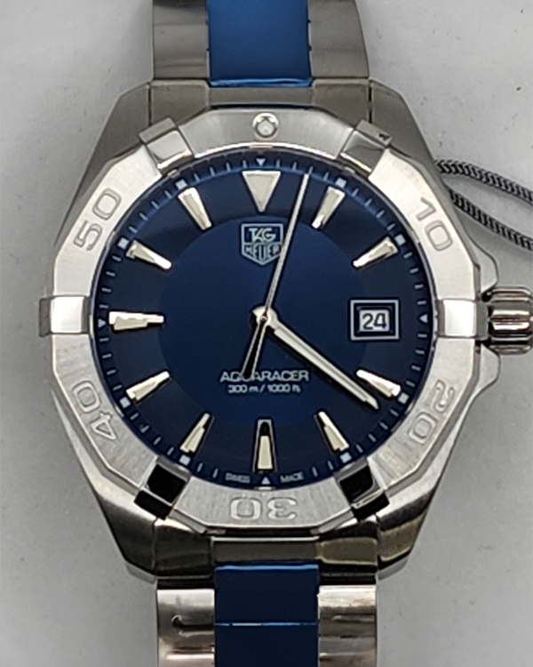 TAG Heuer Aquaracer 300M 41MM Quartz Blue Dial Steel Bracelet (WAY1112.BA0928)