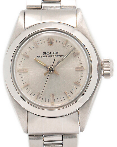 Rolex Oyster Perpetual 24MM Silver Dial Steel Bracelet (6718)