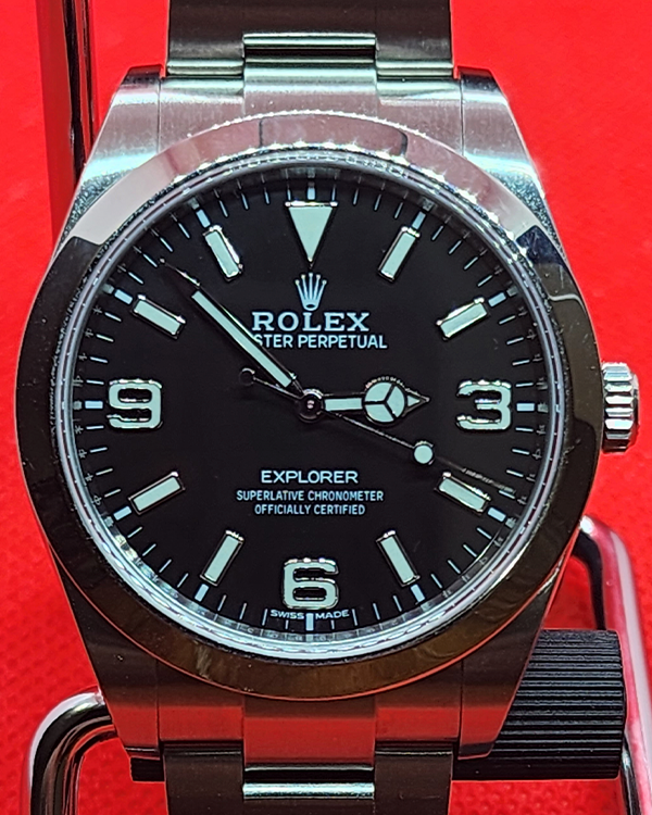 2018 Rolex Explorer 39MM Black Dial Oystersteel Bracelet (214270)