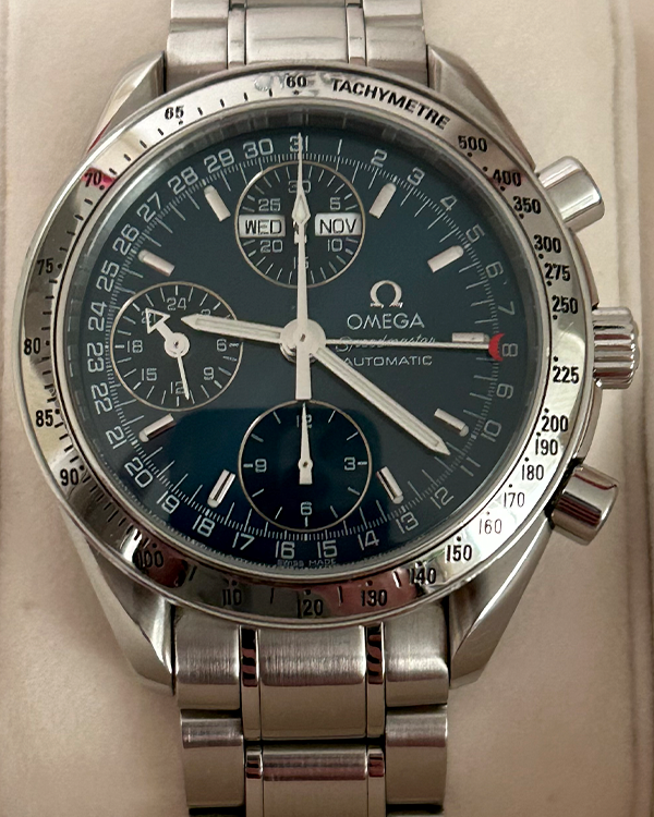 No Reserve - Omega Speedmaster Day-Date 39MM Blue Dial Steel Bracelet (3523.80.00)