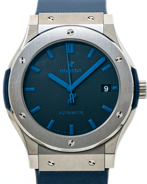 Hublot Classic Fusion 45MM Blue Dial Rubber Strap (511.NX.1190.RX.PLP17)