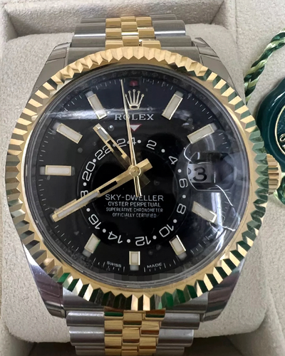 2021 Rolex Sky-Dweller 42MM Black Dial Two-Tone Jubilee Bracelet (326933)