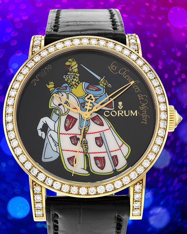 2010 Corum Artisan Classical Les Chevaliers de Monfort L.E 42MM Black Dial Leather Strap (982.202.69)