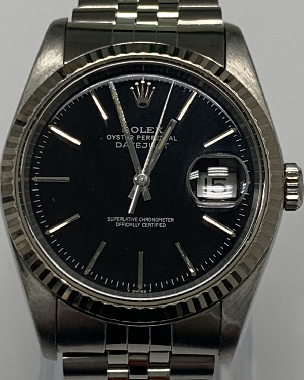 Rolex Datejust 36MM Black Dial Jubilee Bracelet (16234)