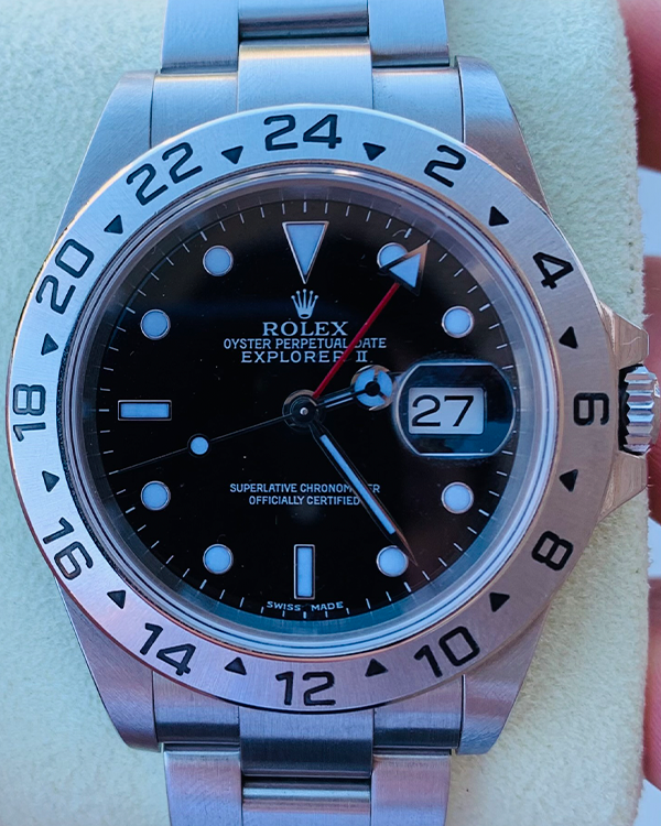 Rolex Explorer II 40MM Black Dial Oyster Bracelet (16570)