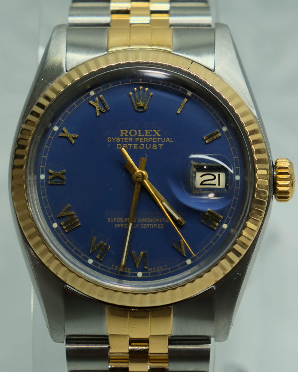 1987 Rolex Datejust 36MM Blue Dial Two-Tone Jubilee Bracelet (16013)