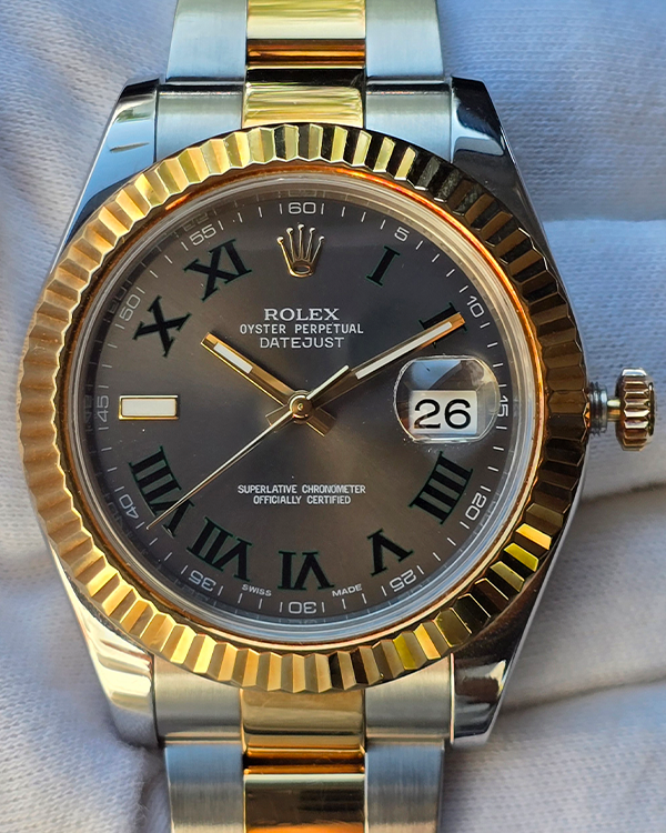 2014 Rolex Datejust II "Wimbledon" 41MM Slate Dial Two-Tone Bracelet (116333)