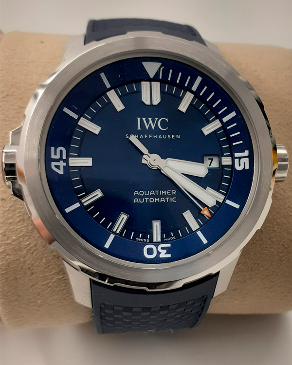 2022 IWC Schaffhausen Aquatimer Automatic 42MM Blue Dial Rubber Strap (IW328801)