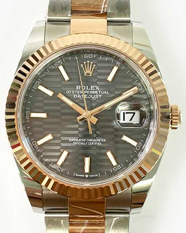 2023 Rolex Datejust 41MM  Slate Fluted-Motif Dial Two-Tone Bracelet (126331)