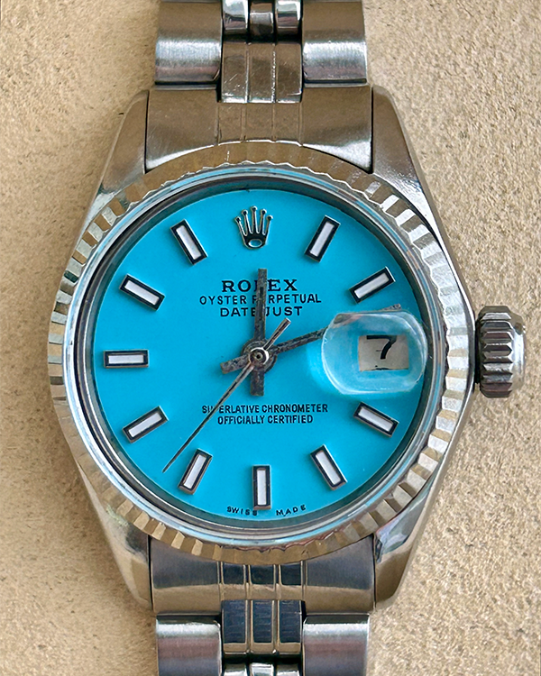 1983 Rolex Lady-Datejust 26MM Aftermarket Blue Dial Jubilee Bracelet (6517)