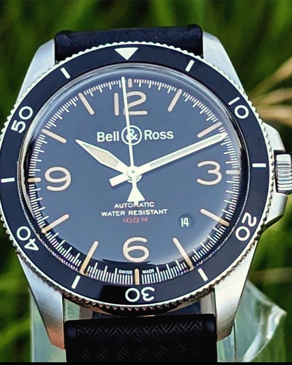 No Reserve - Bell & Ross BR 123 Sport Heritage Steel Black Dial (BRV123-ST-HER/SRB)