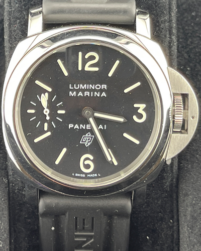 2016 Panerai Luminor Marina 44MM Black Dial Rubber Starp (PAM01005)