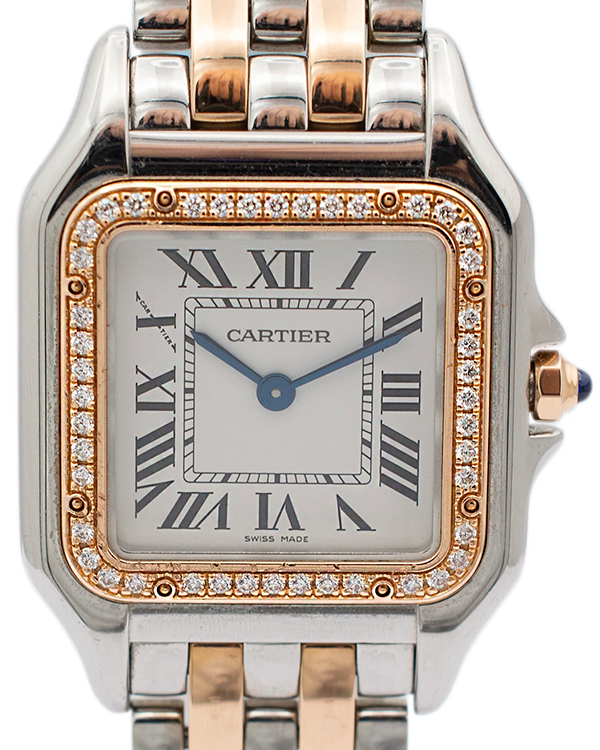 Cartier Panthère De Cartier 27x37MM Quartz Silver Dial Two-Tone Bracelet (W3PN0007)