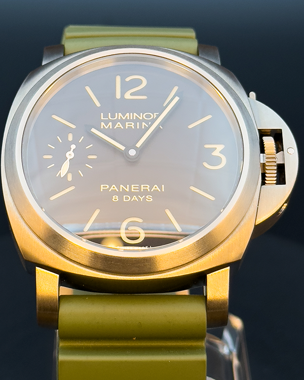 Panerai Luminor Marina 8 Days 44MM Black Dial Rubber Strap (PAM00564)