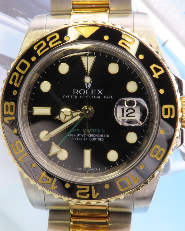 Rolex GMT-Master II 40MM Black Dial Two-Tone Oyster Bracelet  (116713LN)