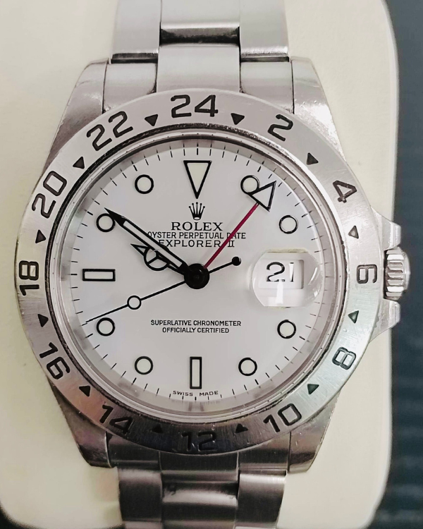 Rolex Explorer II "Polar" 40MM White Dial Oyster Bracelet (16570)