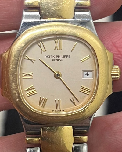 1998 Patek Phillippe Nautilus 27MM Quartz Champagne Dial Two-Tone Bracelet (4700/61JA-011)