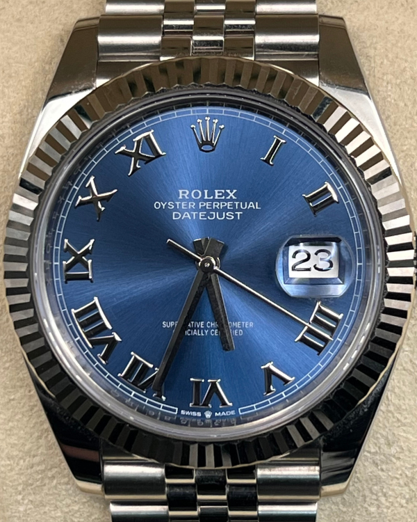 2022 Rolex Datejust 41MM Blue Dial Oystersteel Jubilee Bracelet (126334)