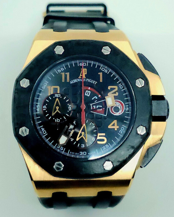 2007 Audemars Piguet Royal Oak Offshore Alinghi Team Edition 44MM Rose Gold Black Dial Rubber Strap (26062OR)