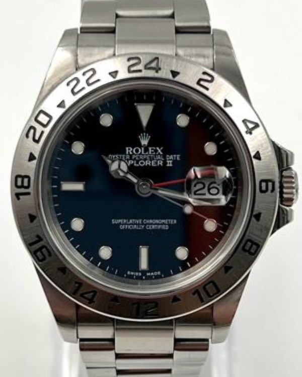 2005 Rolex Explorer II 40MM Steel Black Dial (16570)