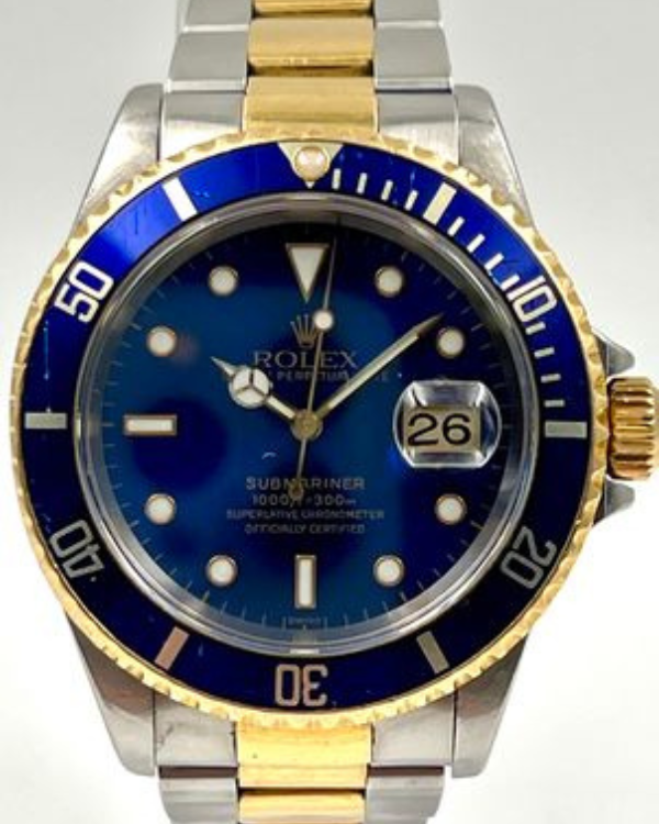 Rolex Submariner Date Two Tone 40MM Steel and Yellow Gold Blue Dial (16613)