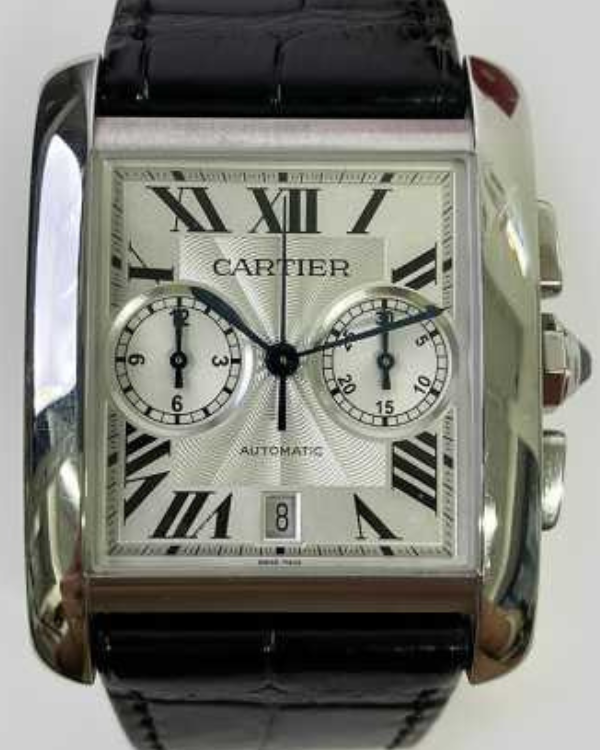 2014 Cartier Tank MC 44MM Steel Starp Silver Dial (W5330007)