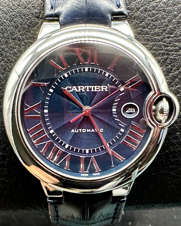 Cartier Ballon Bleu 42MM Strap Blue Dial (WSBB027)