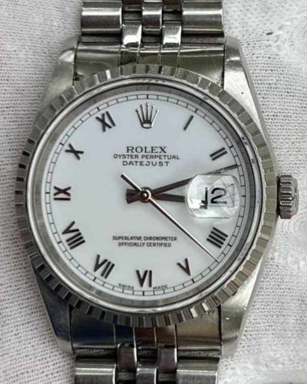 Rolex Datejust 36MM Jubilee Bracelet Steel White Dial (16220)