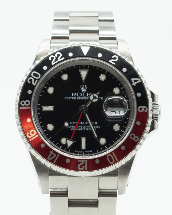 Rolex GMT-Master II "Coke" 40MM Black Dial Oyster Bracelet (16710)