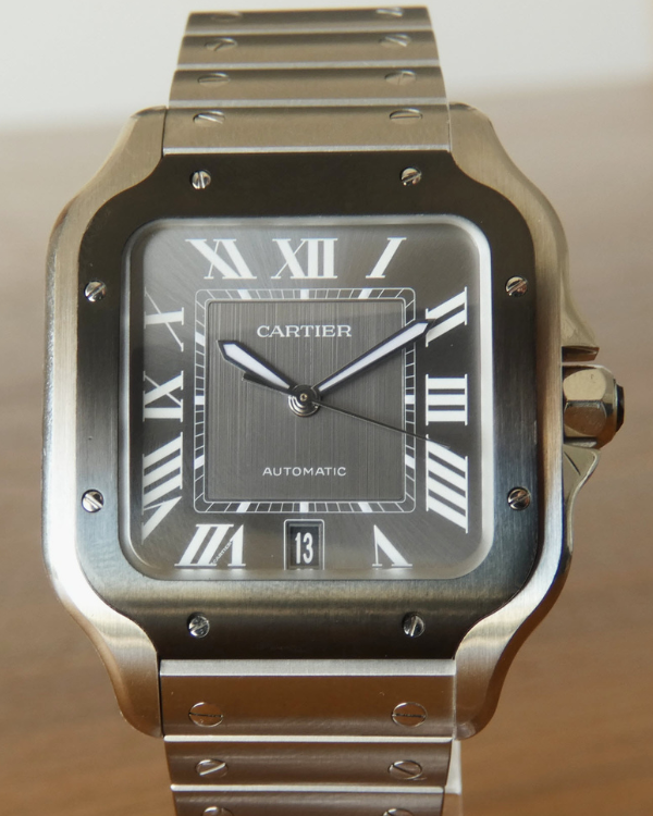 Cartier Santos De Cartier Large Steel Grey Dial (WSSA0037)