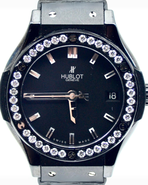 Hublot Classic Fusion 33MM Quartz Black Dial Leather Strap (581.CM.1170.LR.1104)