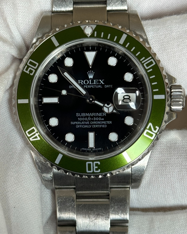 2009 Rolex Submariner Date "Kermit" 40MM Black Dial Steel Bracelet (16610LV)