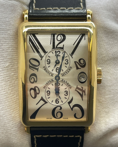 Franck Muller Master Banker Long Island 32x44MM Yellow Gold Silver Dial (1200MB)