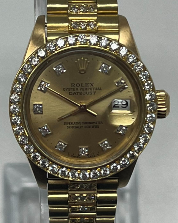 Rolex Lady-Datejust 26MM Champagne Dial President Bracelet (6917)