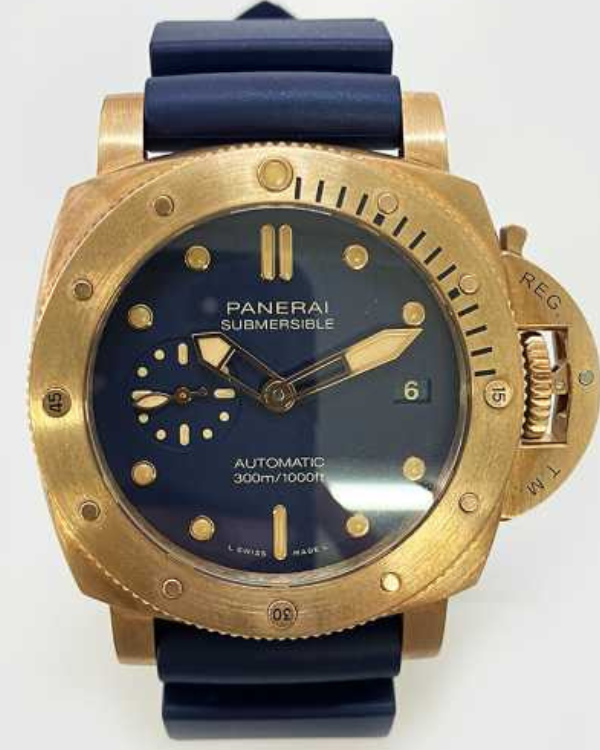 2021 Panerai Submersible Bronzo Blu Abisso 42MM Blue Dial (PAM01074)