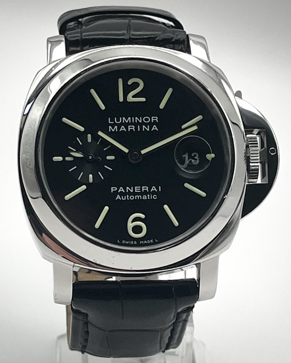 Panerai Luminor Marina 44MM Black Dial Leather Strap (PAM00104)