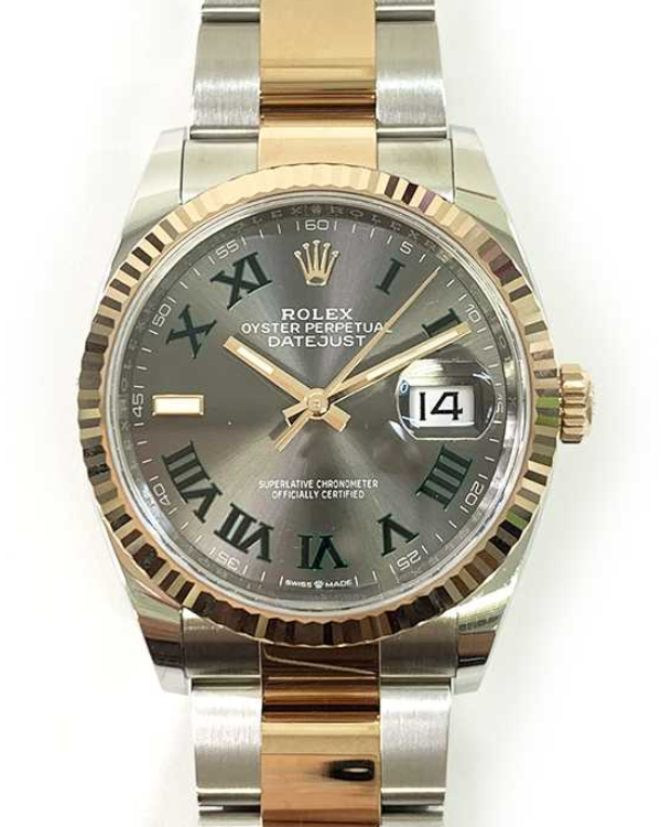 2022 Rolex Datejust 36MM "Wimbledon" Two-Tone Slate Dial (126231)