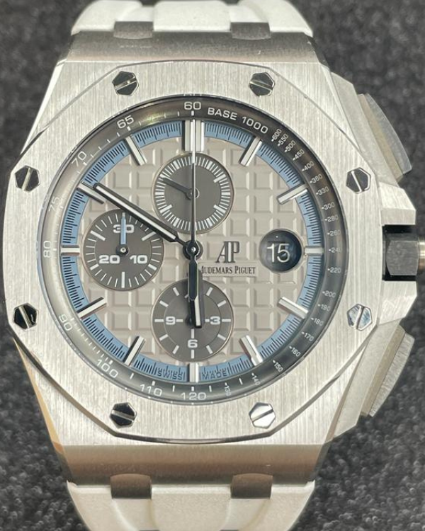 Audemars Piguet Royal Oak Offshore Limited Edition 44MM White Gold Grey Dial Rubber Strap (26417BC)