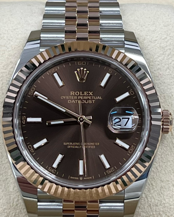 2023 Rolex Datejust 41MM Chocolate Dial Two-Tone Jubilee Bracelet (126331)