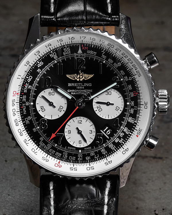 Breitling Navitimer 01 43MM Black Dial Leather Strap (AB0120)