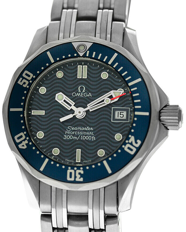 1999 Omega Seamaster 300M 28MM Quartz Blue Dial Steel Bracelet (2583.80.00)