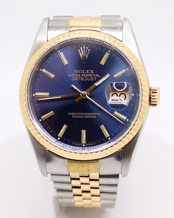 Rolex Datejust 36MM Blue Dial Two-Tone Jubilee Bracelet (16014)